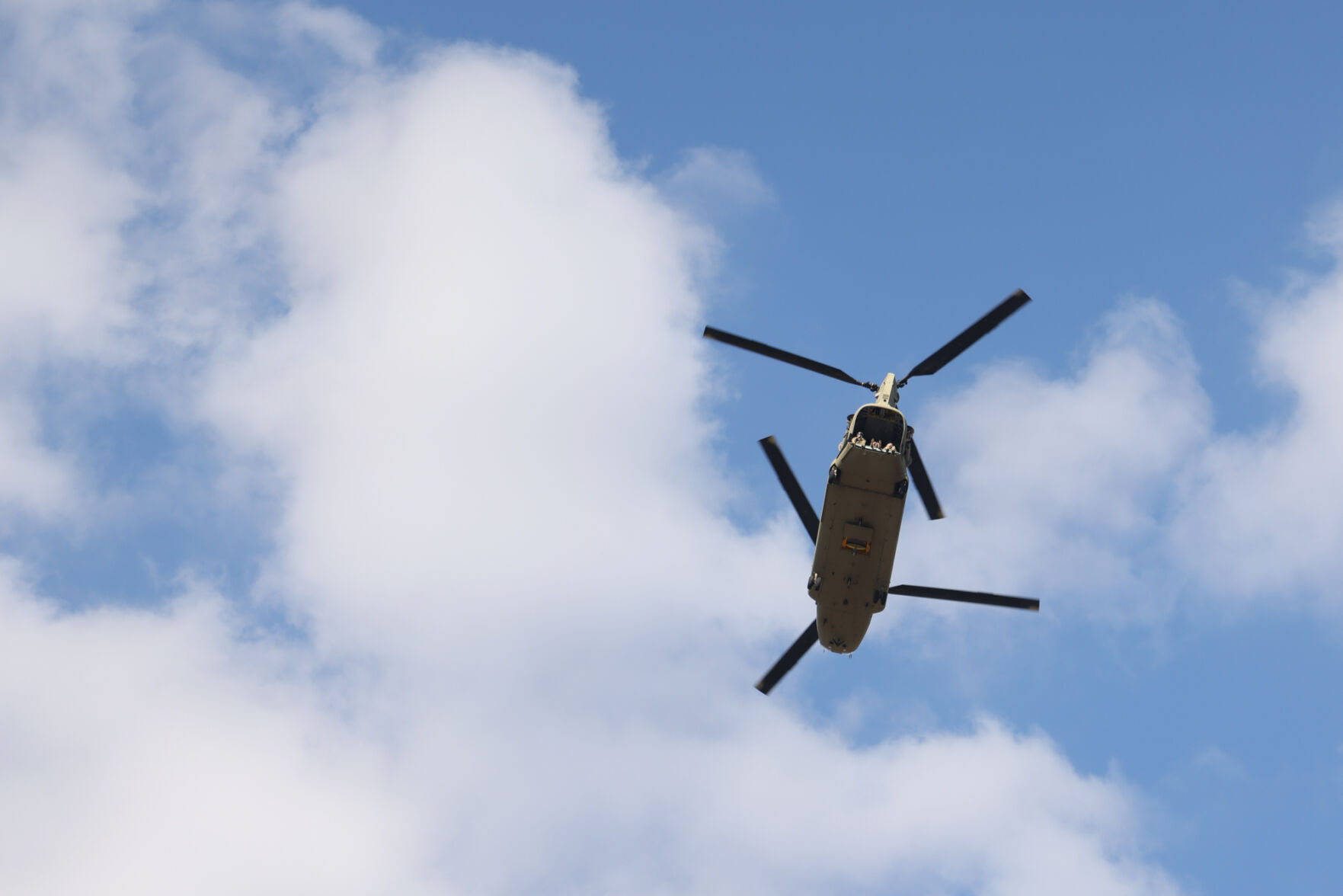 Helicopter flyover
